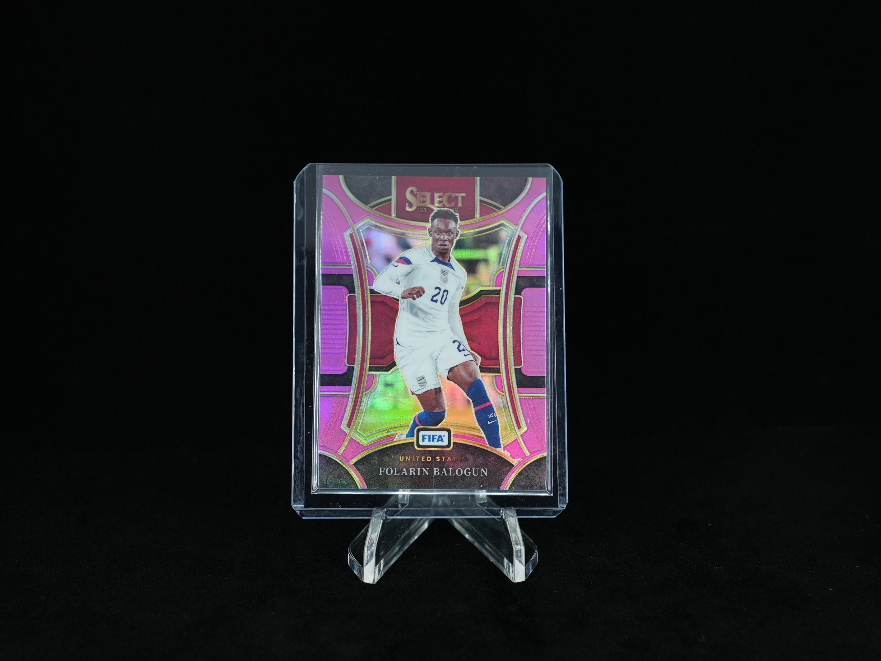 2023-2024 PANINI- SELECT FIFA - United States - Folarin Balogun - Pink Mojo 61/75